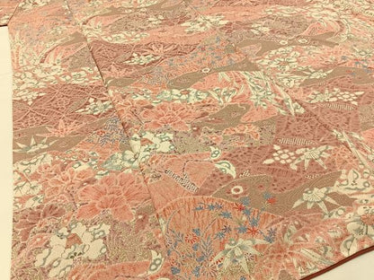 平和屋着物■上質な小紋 辻が花 手描き 鬼しぼ縮緬 正絹 逸品 BAAW9258hj