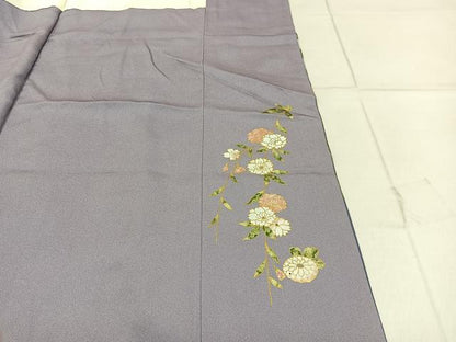 平和屋着物■訪問着 扇面菊文 暈し染め 金彩 正絹 逸品 BAAW9266hj