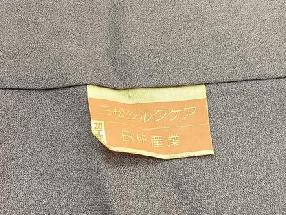 平和屋着物■訪問着 扇面菊文 暈し染め 金彩 正絹 逸品 BAAW9266hj