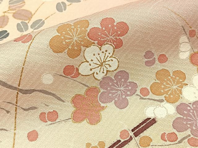 平和屋着物■訪問着 松竹梅 几帳流水花文 暈し染め 金彩 正絹 逸品 BAAW9267hj