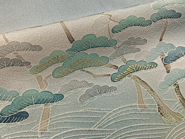 平和屋着物■訪問着 浜松人物文 暈し染め 金彩 正絹 逸品 BAAW9268hj
