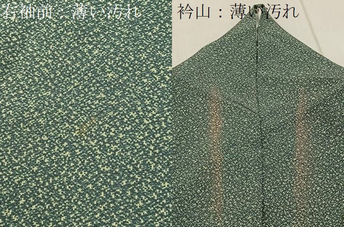平和屋着物■訪問着　草花文　たたき染め　正絹　逸品　BAAW9277hj