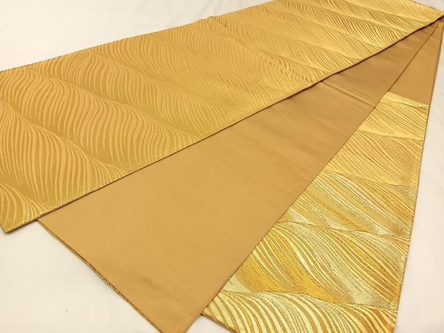 平和屋着物◎六通柄袋帯 流水文 金糸 正絹 逸品 BAAW9342hj