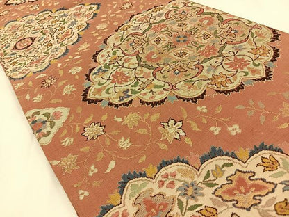 平和屋着物◎六通柄袋帯　宝相華　金糸　正絹　逸品　BAAW9357hj