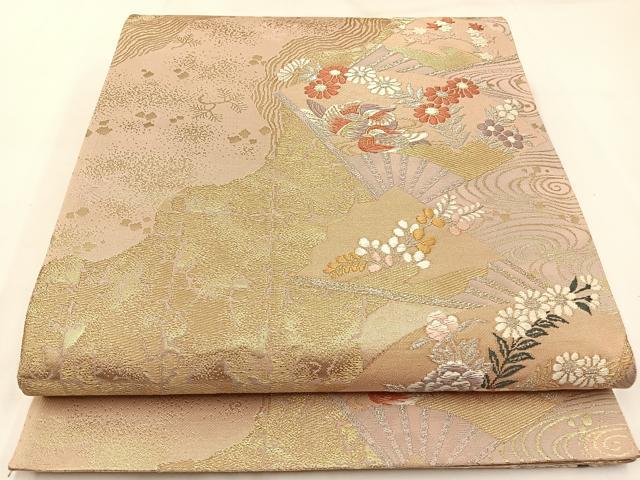 平和屋着物◎六通柄袋帯 唐織 近京更紗 金銀糸 正絹 逸品 未使用 BAAW9367hj