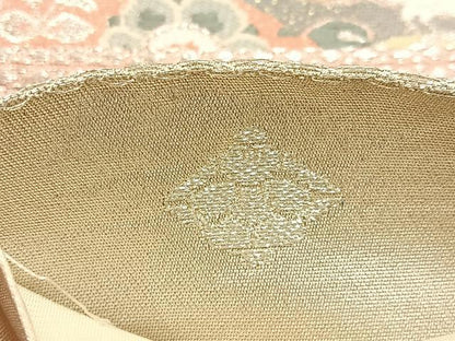 平和屋着物◎西陣の名門織元　いづくら謹製　六通柄袋帯　唐織　破れ色紙花鳥文　金銀糸　正絹　逸品　BAAW9369hj