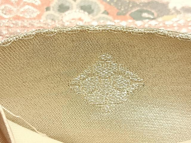 平和屋着物◎西陣の名門織元　いづくら謹製　六通柄袋帯　唐織　破れ色紙花鳥文　金銀糸　正絹　逸品　BAAW9369hj