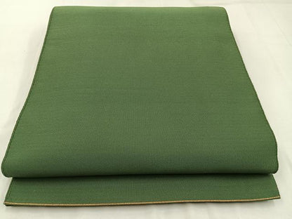 平和屋着物●爪掻き本綴れ　全通柄袋帯　松葉色　正絹　逸品　BAAW9429hj