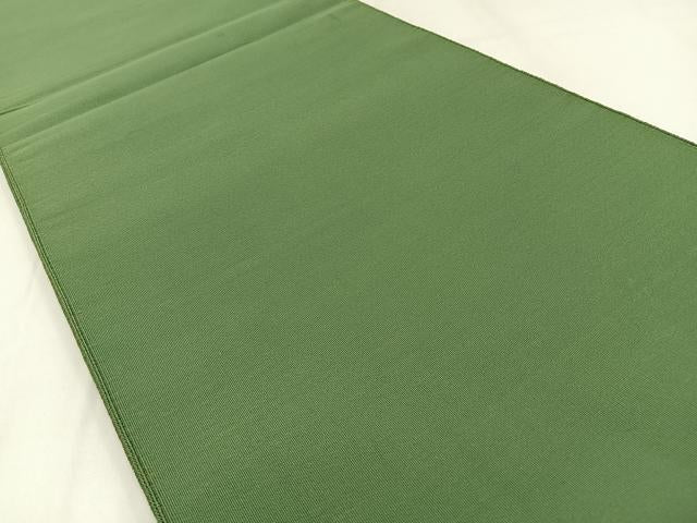 平和屋着物●爪掻き本綴れ　全通柄袋帯　松葉色　正絹　逸品　BAAW9429hj