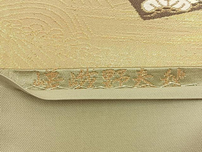 平和屋着物◎六通柄袋帯 唐織 嵯峨野春秋 金銀糸 正絹 逸品 BAAW9450hj