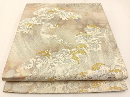 平和屋着物◎西陣 六通柄袋帯 唐織 古都の四季 錦引箔 金銀糸 正絹 逸品 BAAW9475hj