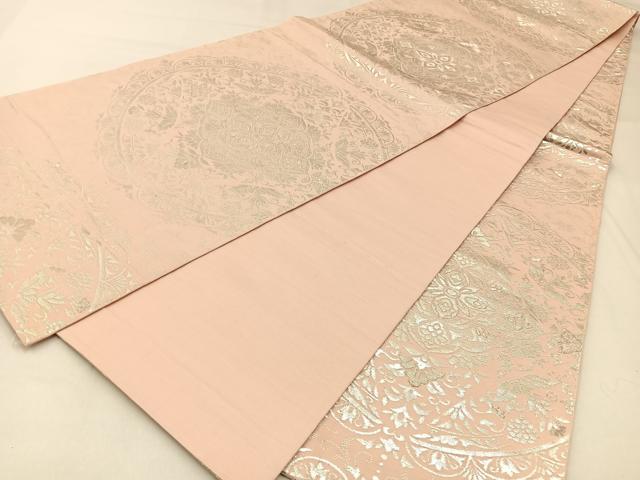 平和屋着物◎全通柄　本袋帯　宝相華　手織錦　純銀箔　正絹　逸品　BAAW9507hj