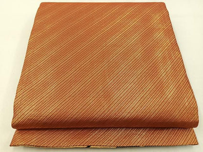 平和屋着物◎両面　六通柄袋帯　斜線文　金糸　正絹　逸品　BAAW9512hj