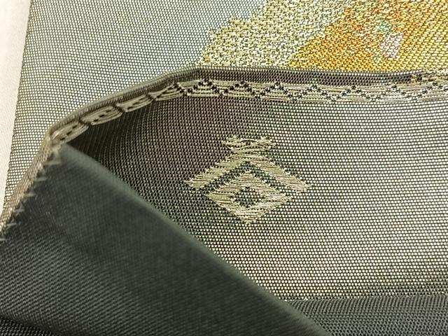 平和屋着物◎六通柄袋帯　遠山　金銀糸　引箔　正絹　逸品　BAAW9520hj