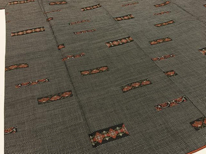平和屋着物■本場大島紬 7マルキ 横段花文 正絹 逸品 BAAW9535hj
