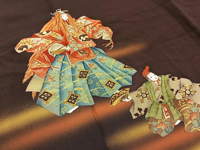平和屋着物■訪問着 能 金彩 正絹 逸品 BAAW9542hj