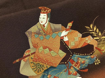 平和屋着物■訪問着 能 金彩 正絹 逸品 BAAW9542hj