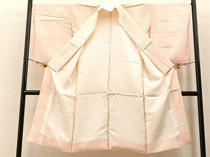 平和屋着物■長襦袢 袷 破れ色紙花地紋 暈し染め 正絹 逸品 BAAW9546hj