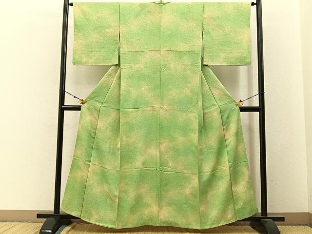 平和屋着物□上質な小紋 鹿の子文様 暈し染め 正絹 逸品 BAAW9549hj
