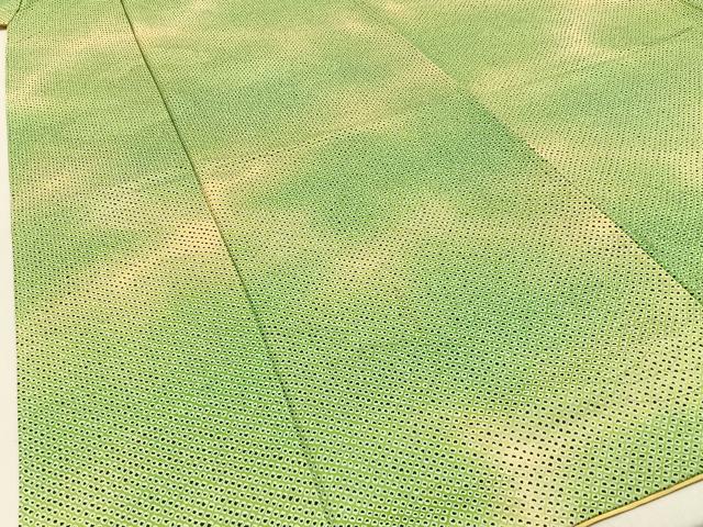 平和屋着物▽上質な小紋　単衣　鹿の子文様　正絹　逸品　AABD6450jh 平和屋着物□上質な小紋 鹿の子文 暈し染め 正絹 逸品 CABG4874fb