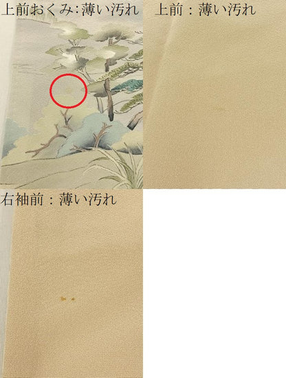平和屋着物■訪問着 金閣寺 暈し染め 正絹 逸品 BAAW9551hj