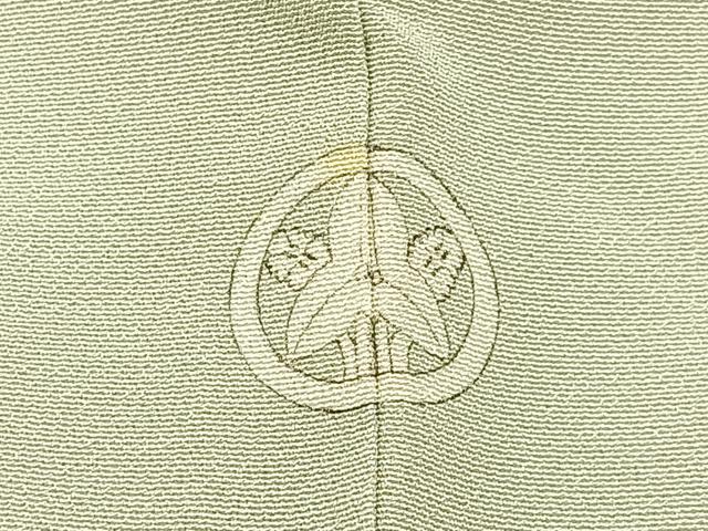 平和屋着物■上質な色無地 白緑色 正絹 逸品 BAAW9554hj