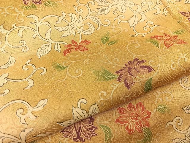 平和屋着物■上質な小紋 更紗花唐草文 暈し染め 正絹 逸品 BAAW9559hj