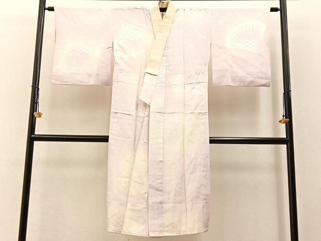 平和屋着物■長襦袢 無双仕立て 檜扇地紋 暈し染め やまと誂製 正絹 逸品 BAAW9562hj