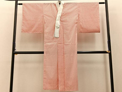平和屋着物■長襦袢　無双仕立て　麻の葉文様　洗える着物　未使用　BAAW9565hj