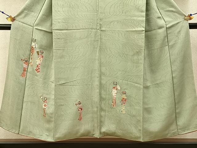 平和屋着物■訪問着 人物文 金銀彩 正絹 逸品 BAAW9567hj
