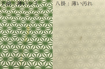 平和屋着物■上質な小紋 麻の葉文様 正絹 逸品 BAAW9568hj