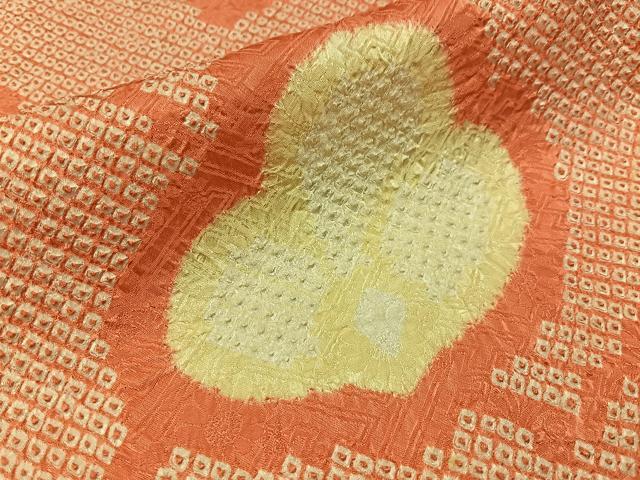 平和屋着物■上質な小紋 総絞り 梅 正絹 逸品 BAAW9574hj