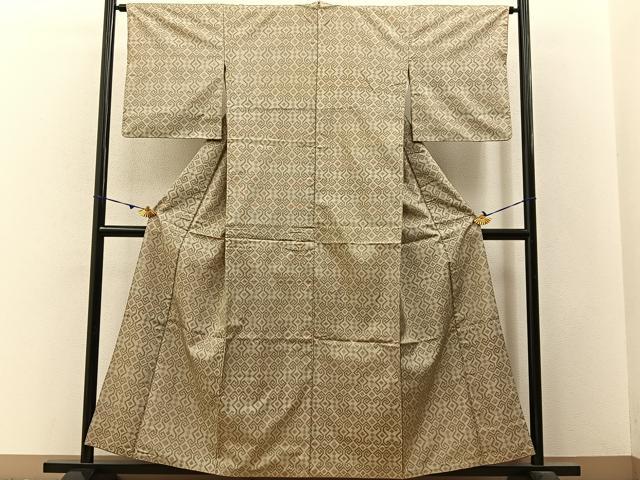 平和屋着物□本場大島紬 7マルキ 幾何学文様 正絹 逸品 BAAW9575hj