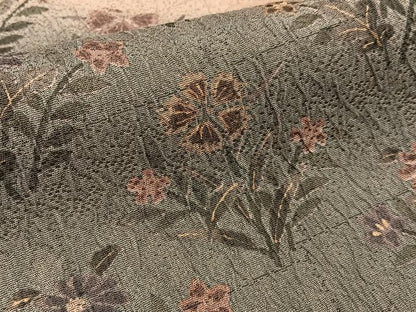 平和屋着物■訪問着 ふくれ織 草花文 暈し染め 金彩 正絹 逸品 BAAW9582hj