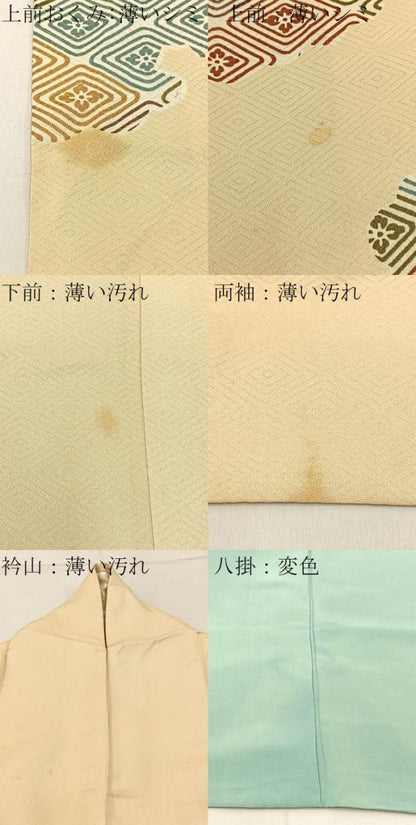 平和屋着物■訪問着 雲取花菱文 正絹 逸品 BAAW9586hj