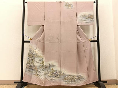 平和屋着物■訪問着 作家物 手描き 御所解文 暈し染め 金彩 正絹 逸品 BAAW9588hj