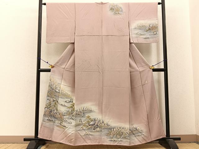 平和屋着物■訪問着 作家物 手描き 御所解文 暈し染め 金彩 正絹 逸品 BAAW9588hj