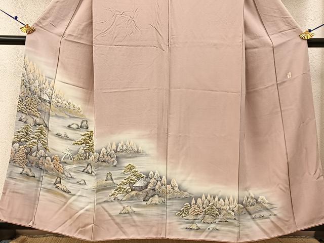 平和屋着物■訪問着 作家物 手描き 御所解文 暈し染め 金彩 正絹 逸品 BAAW9588hj