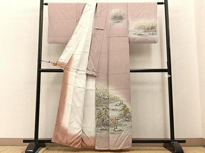 平和屋着物■訪問着 作家物 手描き 御所解文 暈し染め 金彩 正絹 逸品 BAAW9588hj