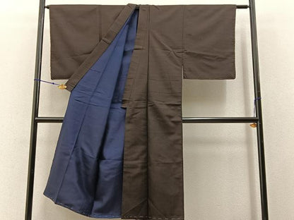 平和屋着物■男性 紬 格子柄 正絹 逸品 未使用 BAAW9591hj