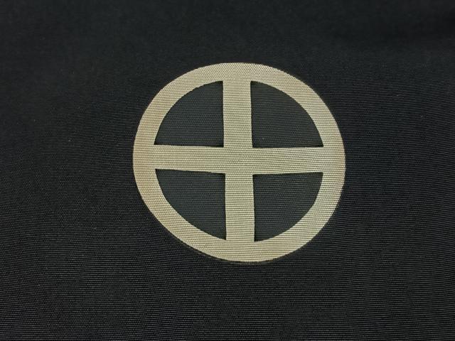 平和屋着物■男性　黒紋付　正絹　逸品　BAAW9592hj