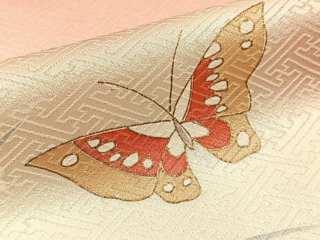 平和屋着物■訪問着 花蝶文 暈し染め 金彩 正絹 逸品 BAAW9593hj