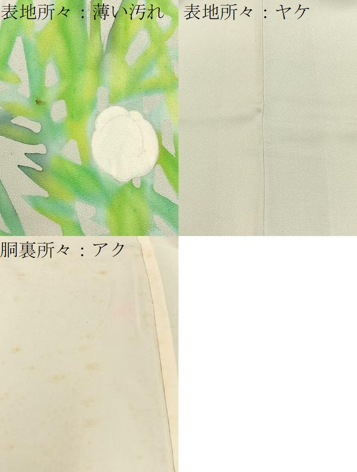 平和屋着物■訪問着 手描き 草花文 正絹 逸品 BAAW9594hj