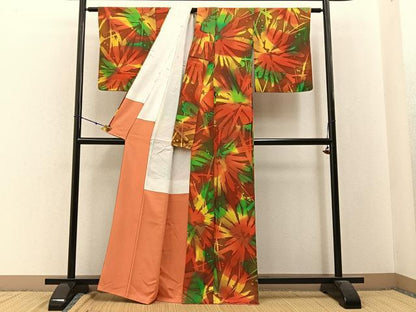 平和屋着物■上質な小紋 抽象文様 正絹 逸品 BAAW9595hj