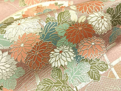 平和屋着物■訪問着 流水扇面花文 暈し染め 金銀彩 正絹 逸品 未使用 BAAW9596hj