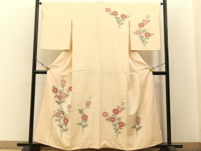 平和屋着物■訪問着 刺繍 菊 金彩 正絹 逸品 BAAW9597hj