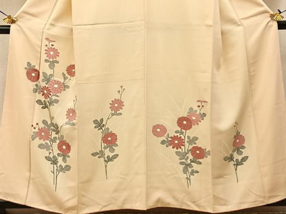 平和屋着物■訪問着 刺繍 菊 金彩 正絹 逸品 BAAW9597hj