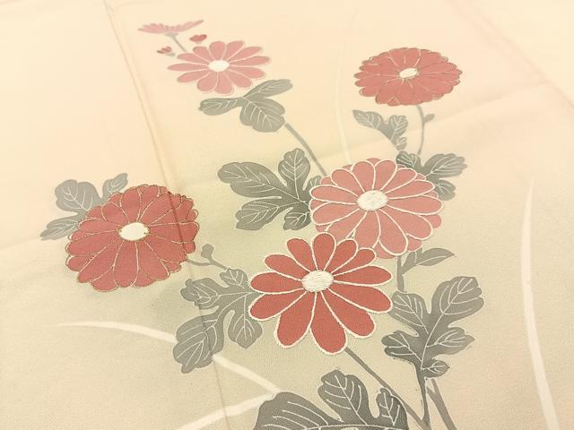 平和屋着物■訪問着 刺繍 菊 金彩 正絹 逸品 BAAW9597hj