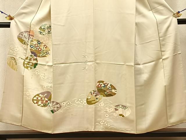 平和屋着物■訪問着 貝合わせ花文 正絹 逸品 BAAW9601hj