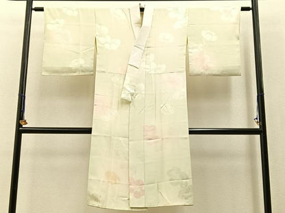 平和屋着物■長襦袢 袷 梅 正絹 逸品 BAAW9602hj